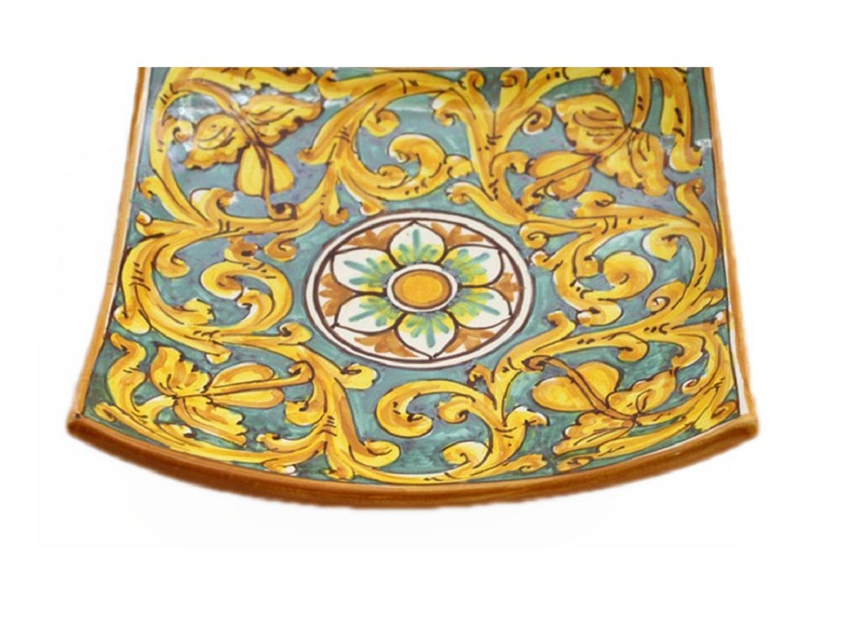 Svuotatasche in ceramica decorata a mano da ceramisti siciliani gianluca art 26