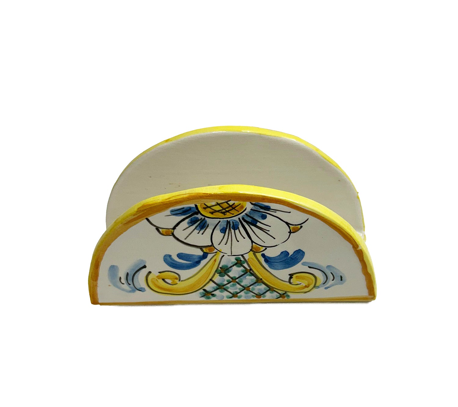 Portatovaglioli Mezza Luna in Ceramica Siciliana di Caltagirone (02)