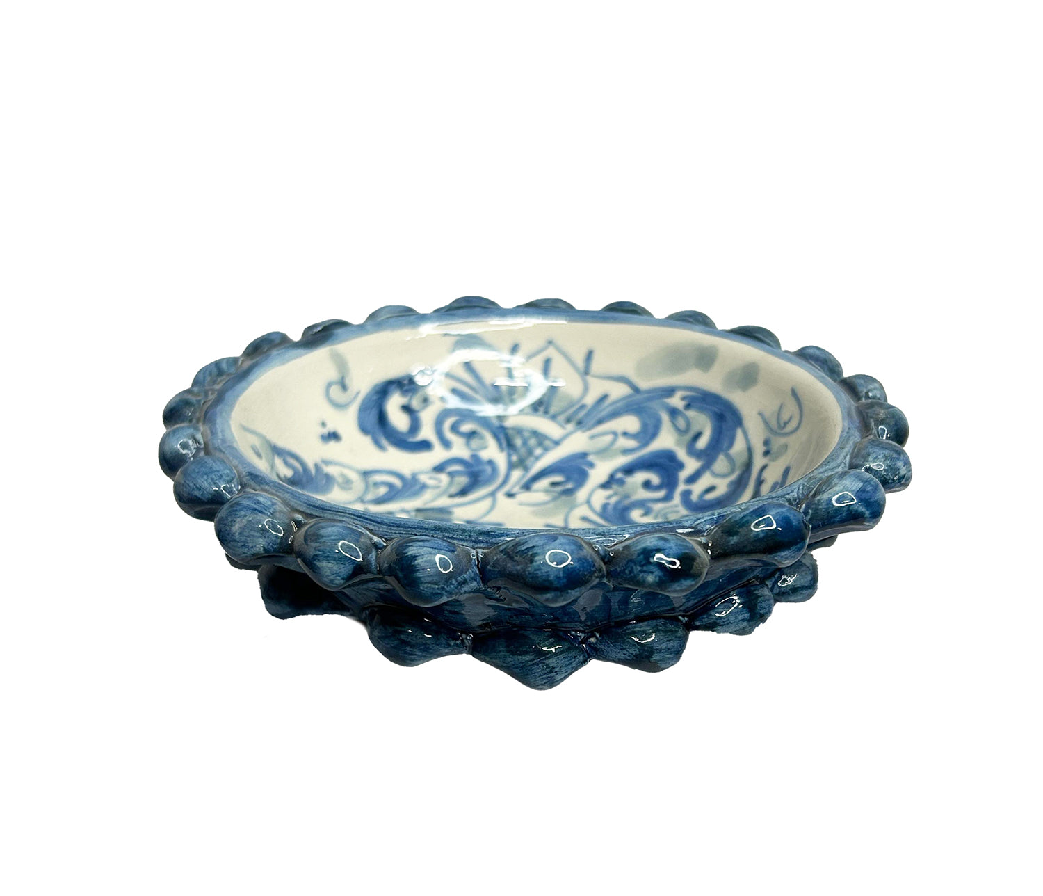 Ciotola Pigna Decorativa in Ceramica di Caltagirone Decorata a Mano 05