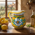 Caraffa in ceramica siciliana boccale realizzato e decorato a mano art. gomes 0,5 LT
