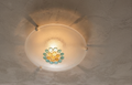 Plafoniera da soffitto classica in vetro rotonda decorata camera da letto, sala da pranzo, cucina, bagno, ingresso D 40 cm bottone (VERDE)