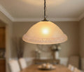 Lampadario a Sospensione Classico in Vetro, 1 Luce, per Cucina, Bagno, Camera, Soggiorno, Scala, Corridoio art. Goccia rosa D 40