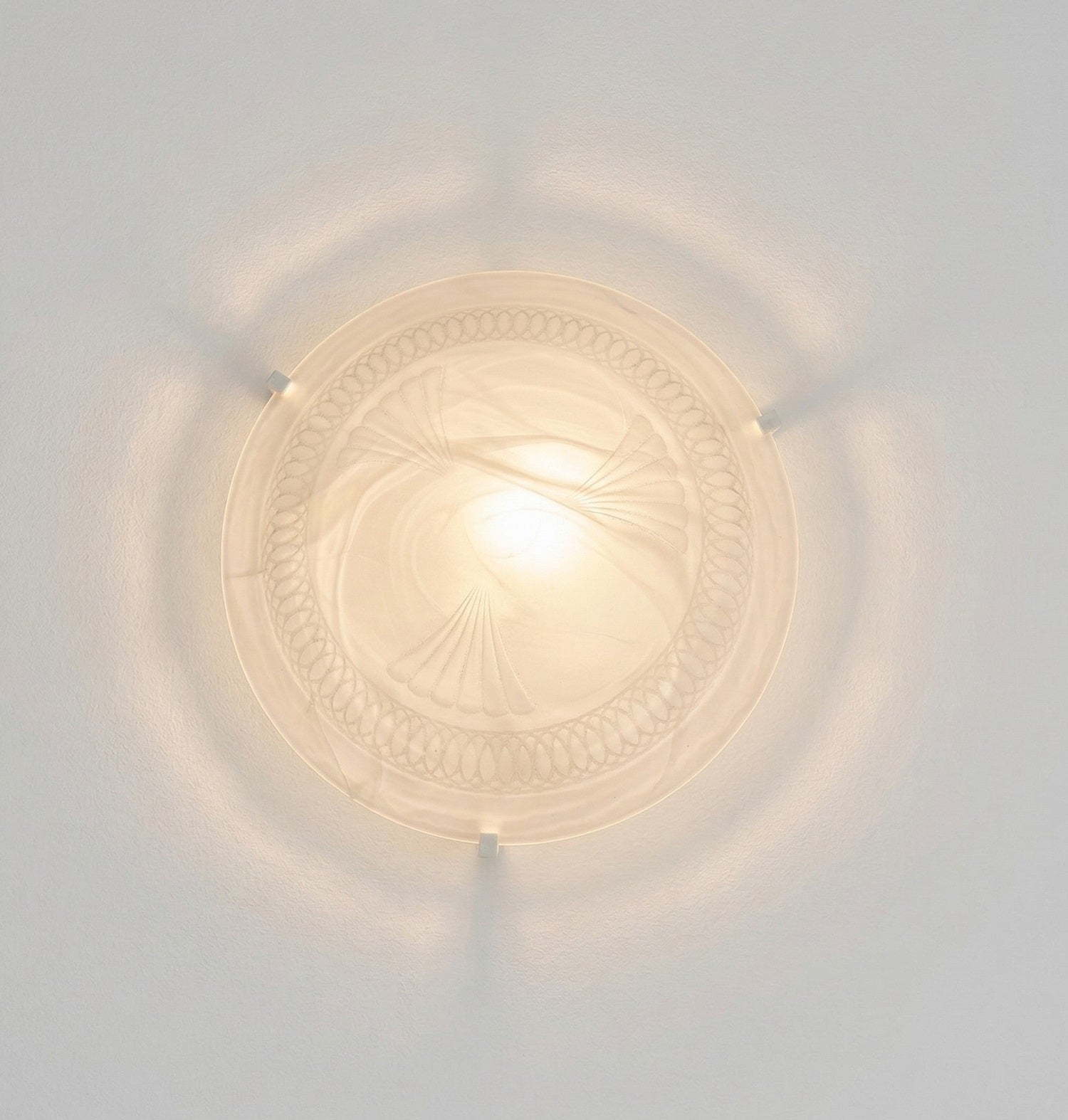 Plafoniera da soffitto moderna in vetro rotonda decorata camera da letto, sala da pranzo, cucina, bagno, ingresso art. marmo bianco
