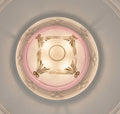 Plafoniera da soffitto classica in vetro rotonda decorata camera da letto, sala da pranzo, cucina, bagno, ingresso (TENDA ROSA)