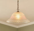Lampadario a Sospensione Classico in Vetro, 1 Luce, per Cucina, Bagno, Camera, Soggiorno, Scala, Corridoio art. (CORONA ROSA)