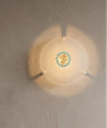 Plafoniera da soffitto classica in vetro rotonda decorata camera da letto, sala da pranzo, cucina, bagno, ingresso D 40 cm bottone