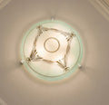 Plafoniera da soffitto classica in vetro rotonda decorata camera da letto, sala da pranzo, cucina, bagno, ingresso (TENDA VERDE)