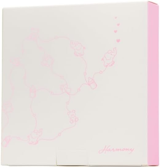 Bomboniera nascita battesimo portafoto con orsetto in legno rosa e bianco harmony ARNB24018