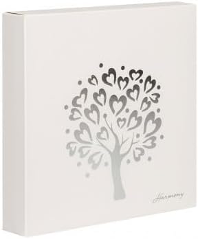 Bomboniera matrimonio cornice portafoto con albero della vita in legno bianco e tortora harmony ARMT23289