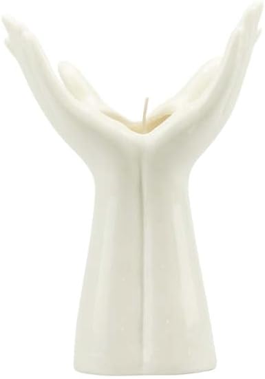 Bomboniera matrimonio mani in porcellana bianca con candela profumata harmony PRMT24035