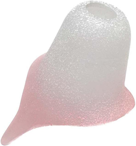 Vetro coppa ricambio lampadari, applique, lumetto, lampada, vetro scavo liscio puntinato bianco collezione calla rosa