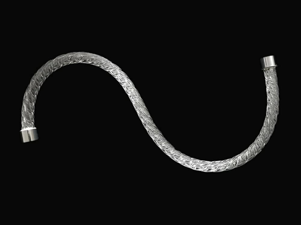 Braccio per lampadario cristallo torciglione 41cm cromo ricambi lampadari accessori