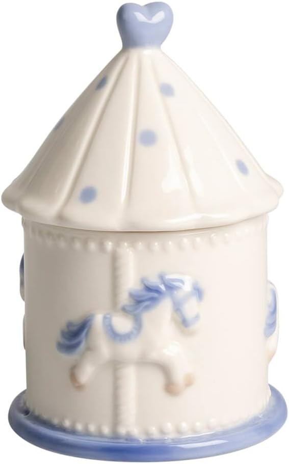 Giostrina decorativa in porcellana bomboniera battesimo nascita bambino harmony PRNB25243