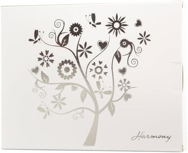 Porta tovaglioli con cuori traforati in porcellana e base in bambù bomboniera per matrimonio, regalo Harmony