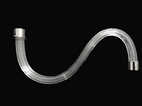 Braccio per lampadario cristallo liscio 25cm cromo ricambi lampadari accessori