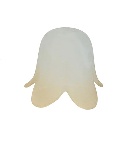 Vetro coppa ricambio lampadari applique lumetto lampada scavo liscio sfumato ambra art. alabastro ambra