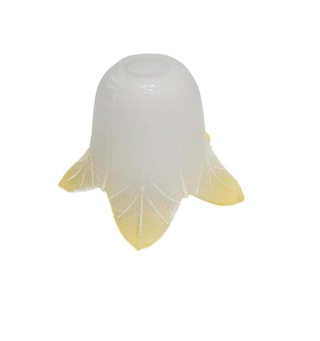 Vetro coppa ricambio lampadari, applique, lumetto, lampada, vetro scavo liscio sfumato ambra art. persia