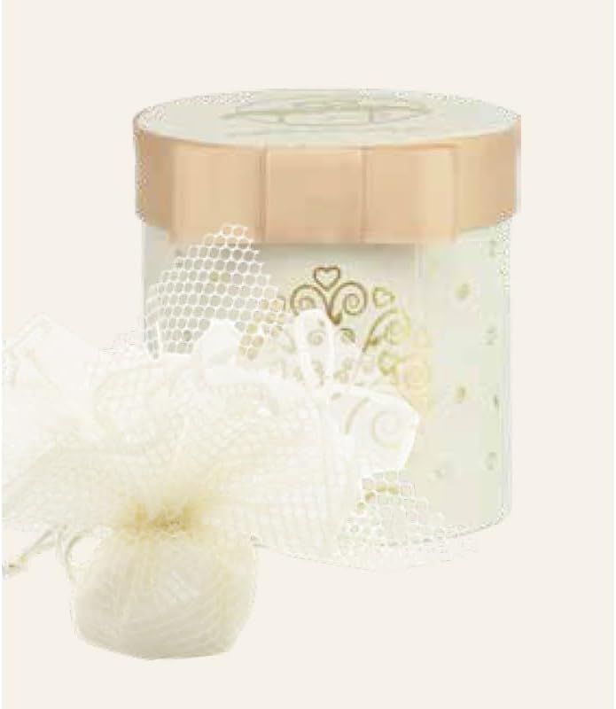 Bomboniera matrimonio con led lanterna in porcellana decorata bianco e oro harmony PRMT23041