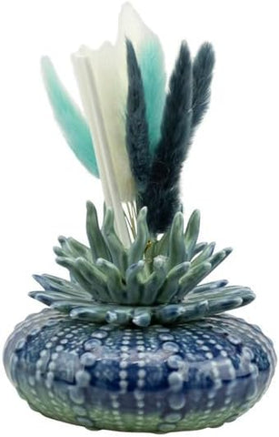 Bomboniera matrimonio profumatore anemone in porcellana blu con sfumatura harmony PRMT24130