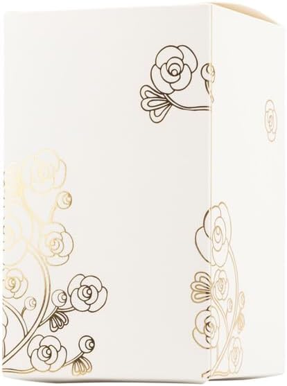 Bomboniera matrimonio scatola in porcellana decorata con candela bianco e oro harmony PRMT24002