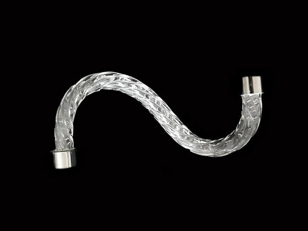 Braccio per lampadario cristallo torciglione 21 cm cromo ricambi lampadari accessori