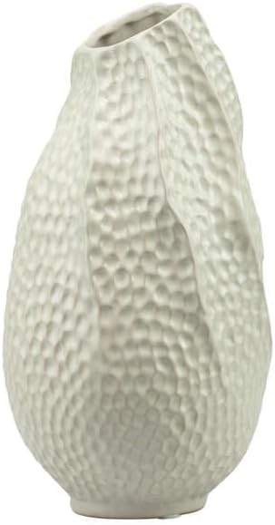 Vaso in porcellana bianco con particolare decorazione effetto martellato harmony S2532P
