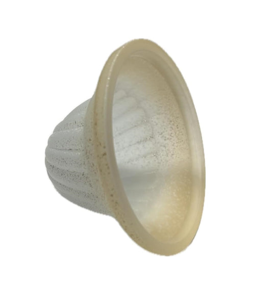 Vetro coppa ricambio lampadari, applique, lumetto, lampada, sfumato ambra art. girella ambra