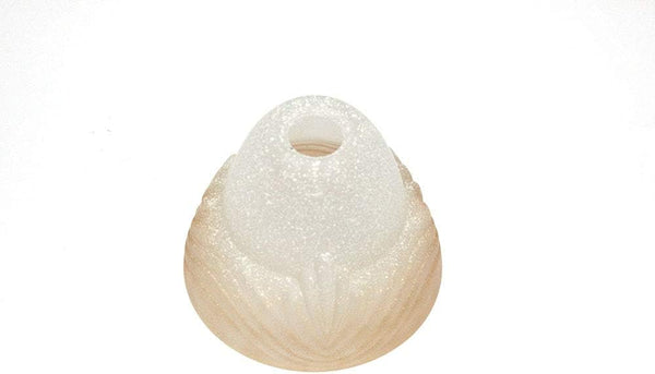 Vetro coppa ricambio lampadari, applique, lumetto, lampada, vetro scavo liscio puntinato bianco fiocco ambra