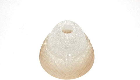 Vetro coppa ricambio lampadari, applique, lumetto, lampada, vetro scavo liscio puntinato bianco fiocco ambra