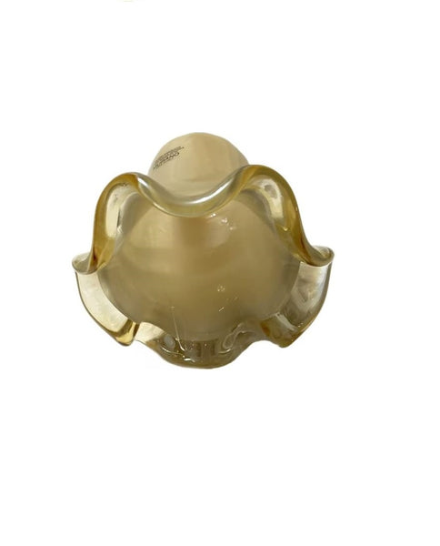 Vetro murano coppa ricambio lampadari, applique, lumetto, lampada lavorato a mano coll. sole miele