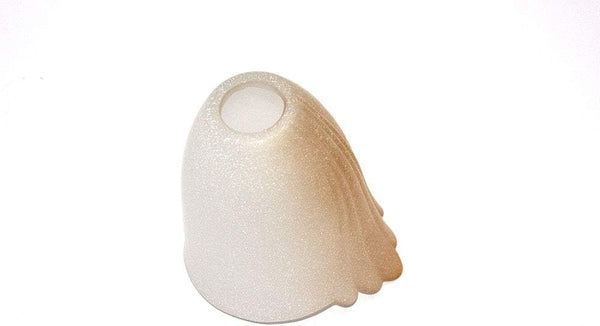 Vetro coppa ricambio lampadari, applique, lumetto, lampada, vetro scavo liscio puntinato bianco elmo ambra