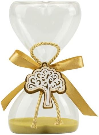 Bomboniera matrimonio clessidra cuore decorata con albero della vita harmony SNVT24158)