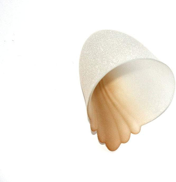 Vetro coppa ricambio lampadari, applique, lumetto, lampada, vetro scavo liscio puntinato bianco elmo ambra