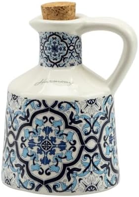 Bomboniera matrimonio oliera in porcellana con decorazione maioliche blu e bianco harmony PRMT24205