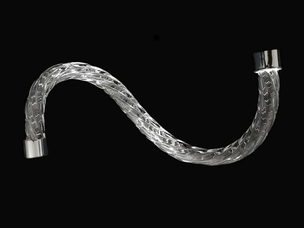 Braccio per lampadario cristallo torciglione 25cm cromo ricambi lampadari accessori