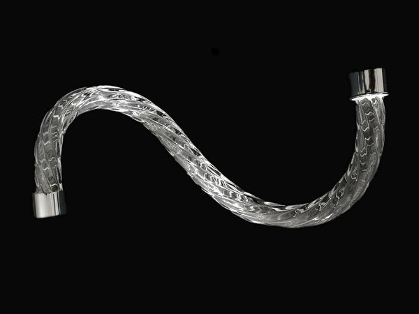 Braccio per lampadario cristallo torciglione 25cm cromo ricambi lampadari accessori