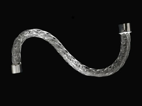 Braccio per lampadario cristallo torciglione 25cm cromo ricambi lampadari accessori