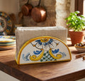 Portatovaglioli Mezza Luna in Ceramica Siciliana di Caltagirone (02)