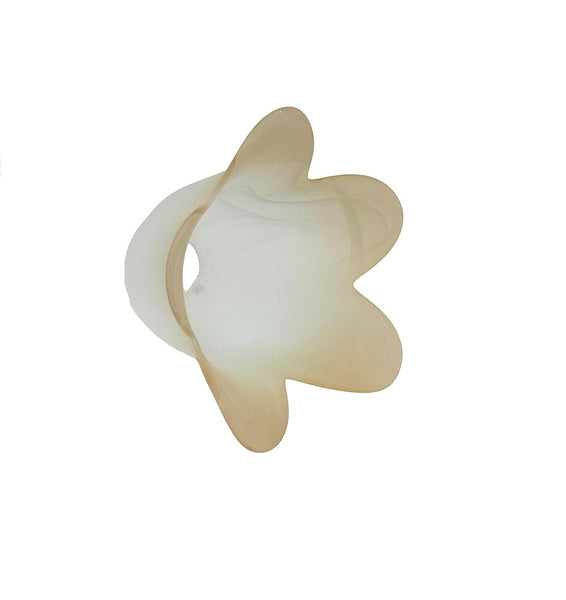 Vetro coppa ricambio lampadari applique lumetto lampada scavo liscio sfumato ambra art. alabastro ambra