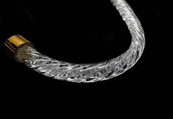 Braccio per lampadario cristallo torciglione 41cm oro ricambi lampadari accessori