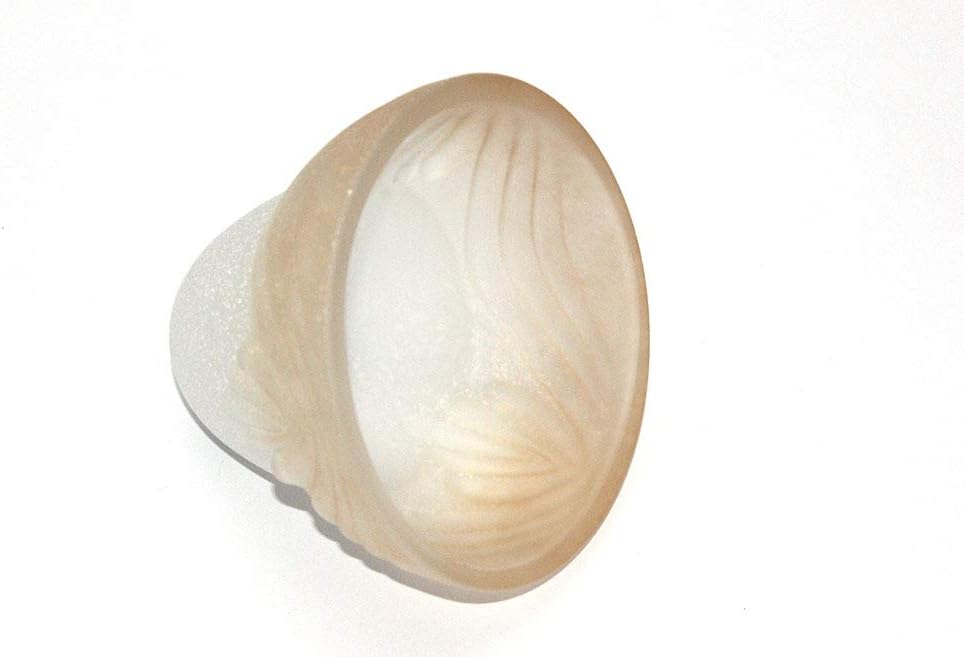Vetro coppa ricambio lampadari, applique, lumetto, lampada, vetro scavo liscio puntinato bianco fiocco ambra