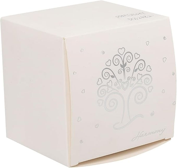 Bomboniera matrimonio antipastiera cuore in porcellana con decorazione albero della vita harmony PRMT23265