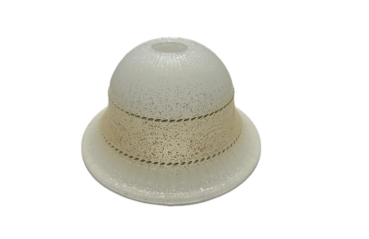 Vetro coppa ricambio lampadari, applique, lumetto, lampada, sfumato ambra art. corona (Ambra)