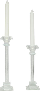 Bomboniera matrimonio coppia porta candela in cristallo con glitter bianco harmony SNVT23032