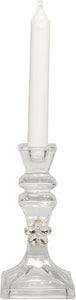 Bomboniera matrimonio porta candela in vetro decorato con fiore in cristallo harmony SNVT23223