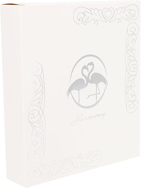 Bomboniera matrimonio portafoto elegante medio in porcellana decorato bianco harmony PRMT23000