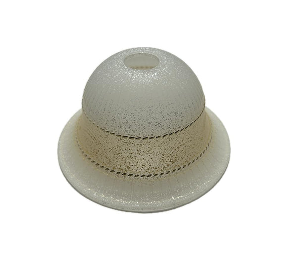 Vetro coppa ricambio lampadari, applique, lumetto, lampada, sfumato ambra art. corona (Ambra)