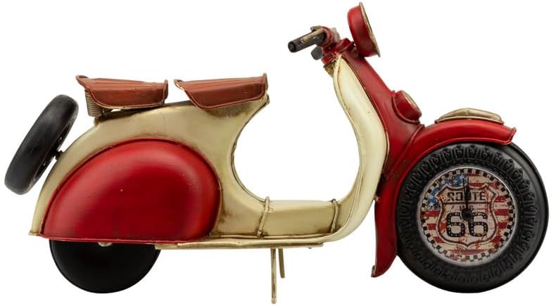 Bomboniera comunione e cresima sveglia moto vespina rossa in metallo harmony S2735L