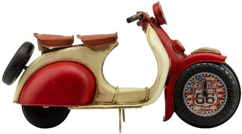 Bomboniera comunione e cresima sveglia moto vespina rossa in metallo harmony S2735L