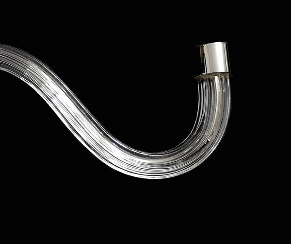 Braccio per lampadario cristallo liscio 21cm cromo ricambi lampadari accessori